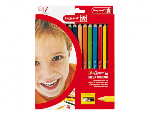 مداد رنگی 10 رنگ جامبو برونزیل- 2105K10C